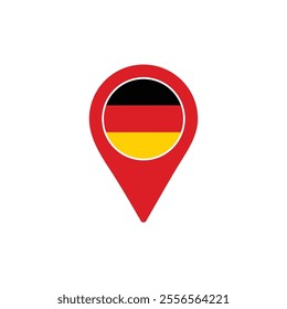 Germany location pin with national flag