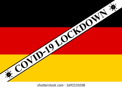 bloqueo de Alemania para prevenir la propagación o el brote de coronavirus. covid-19 tiene gran precaución para bloquear la infección por virus. 