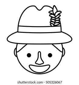 germany man character isolated icon vector illustration design