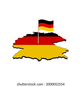 Germany map 3d vector graphics