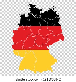 Germany map. Map with all provinces and lands.