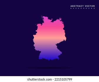 Germany map of Colorful gradient style vector Illustration.