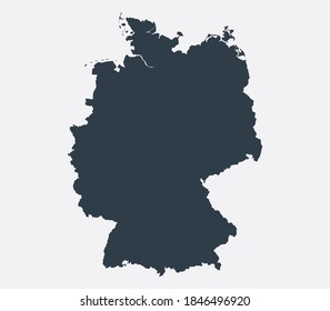 Germany Map, Country Flat Map 