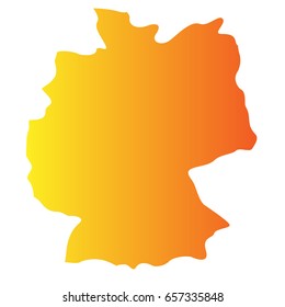 Germany map of country vector color.  illustration EPS 10.