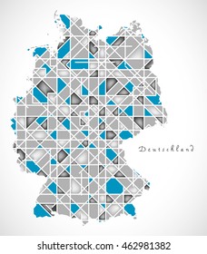 Germany Map crystal style artwork