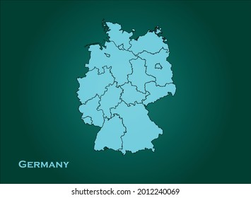 Alemania mapea el color cian sobre el fondo verde