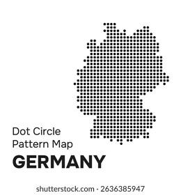 Germany map in Dot Circle Pattern Vector Illustration