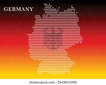 Germany Map Dots Vector Design.