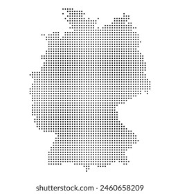 Mapa de Alemania Ilustración vectorial de patrón punteado