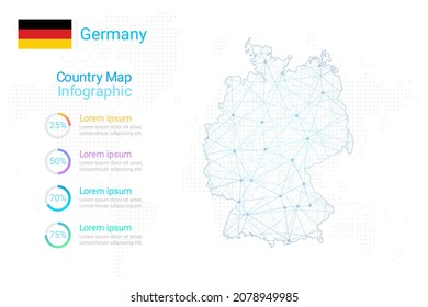 Germany map with elements of infographics template. Vector eps10.