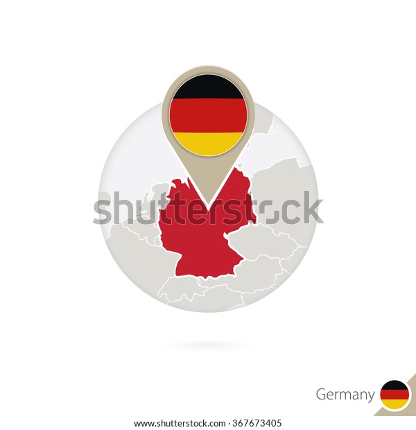 Germany Map Flag Circle Map Germany Stock Vector Royalty Free 367673405