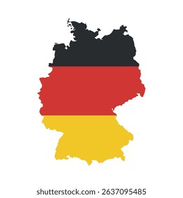 Germany Map Flag. High detailed vector map. Germany. Vector Illustration.
