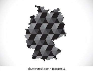 Germany map and flag idea design