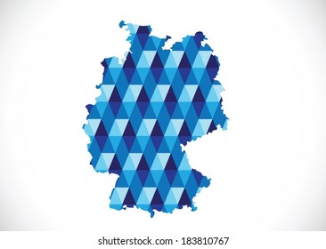 Germany map and flag idea design