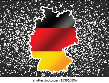 Germany map and flag idea design