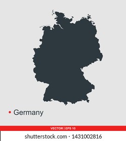 Germany map flat icon, vector illustration on gray background