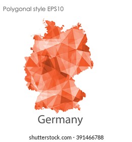 Germany map in geometric polygonal style.Abstract gems triangle,modern design background.