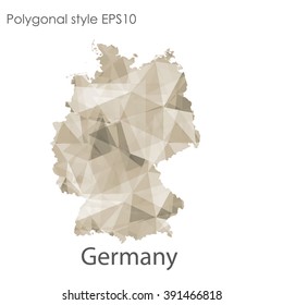 Germany map in geometric polygonal style.Abstract gems triangle,modern design background.