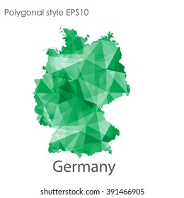 Germany map in geometric polygonal style.Abstract gems triangle,modern design background.