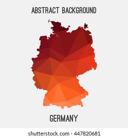 Germany map in geometric polygonal,mosaic style.Abstract tessellation,modern design background. Vector illustration EPS8