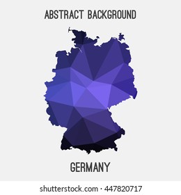 Germany map in geometric polygonal,mosaic style.Abstract tessellation,modern design background. Vector illustration EPS8