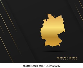 Deutschland Karte von goldenem Farbverlauf-Stil Vektorgrafik.
