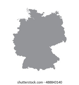 Germany map gray