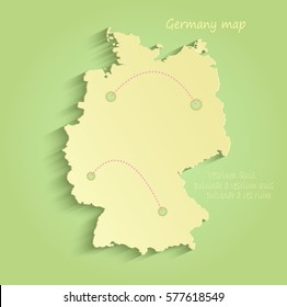 Germany map green yellow vector