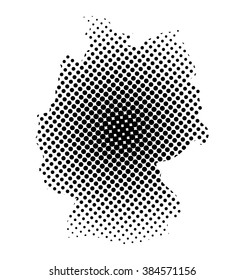 Germany map halftone vector symbol icon  design. illustration isolated on white background.
