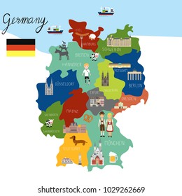 Germany map hand draw vector. illustration EPS10. svg