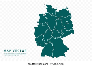 Germany map High Detailed on white background. Abstract design vector illustration eps 10