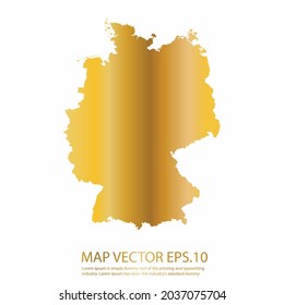 Deutschland Karte hoch detailliert auf weißem Hintergrund. goldene Farbverlauf-Farbe. Abstraktes Design, Vektorgrafik eps10