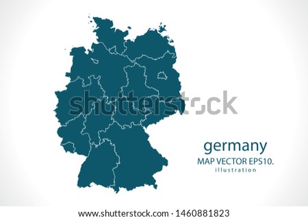 germany map High Detailed on white background. Abstract design vector illustration eps 10