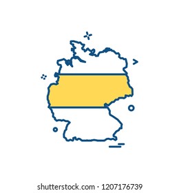 Germany map icon design vector 