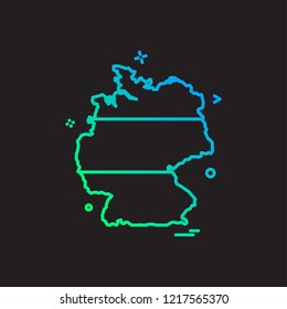 Germany map icon design vector 