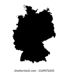 Deutschland Karte Symbol, geografisches leeres Konzept, einzelne grafische Hintergrund Vektorgrafik .