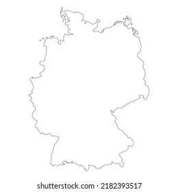 Germany map icon, geography blank concept, isolated graphic background vector illustration .