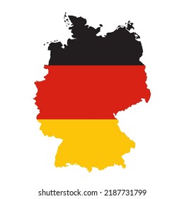 Germany map icon, geography blank concept, isolated graphic background vector illustration .