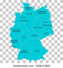 Deutschland Karte Symbol, geografisches leeres Konzept, einzelne grafische Hintergrund Vektorgrafik .