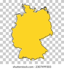 Germany map icon, geography blank concept, isolated graphic background vector illustration .