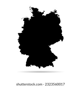 Germany map icon, geography blank concept, isolated graphic background vector illustration .