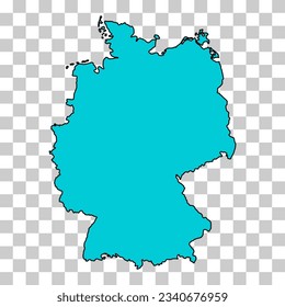 Germany map icon, geography blank concept, isolated graphic background vector illustration .