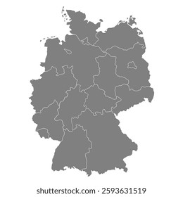 Germany map icon, geography blank concept, isolated graphic background vector illustration .