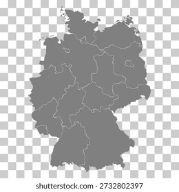 Germany map icon, geography blank concept, isolated graphic background vector illustration .