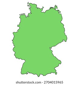 Germany map illustration hand drawn isolated vector