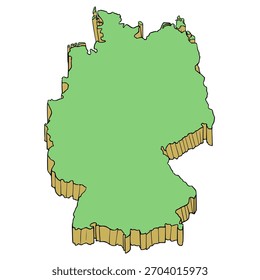Alemanha mapa ilustração mão desenhado vetor isolado