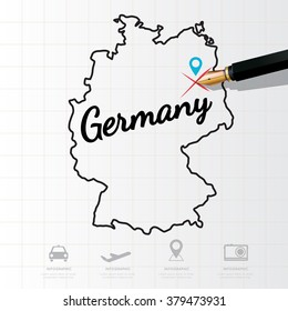 Germany map Infographic