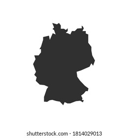 Mapa de Alemania aislado en el fondo blanco. Icono de Alemania. Ilustración del vector