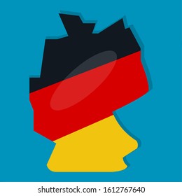 germany map with germany national flag inside vector illustration