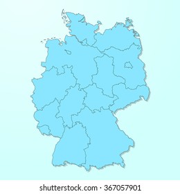 Germany map on blue degraded background vector